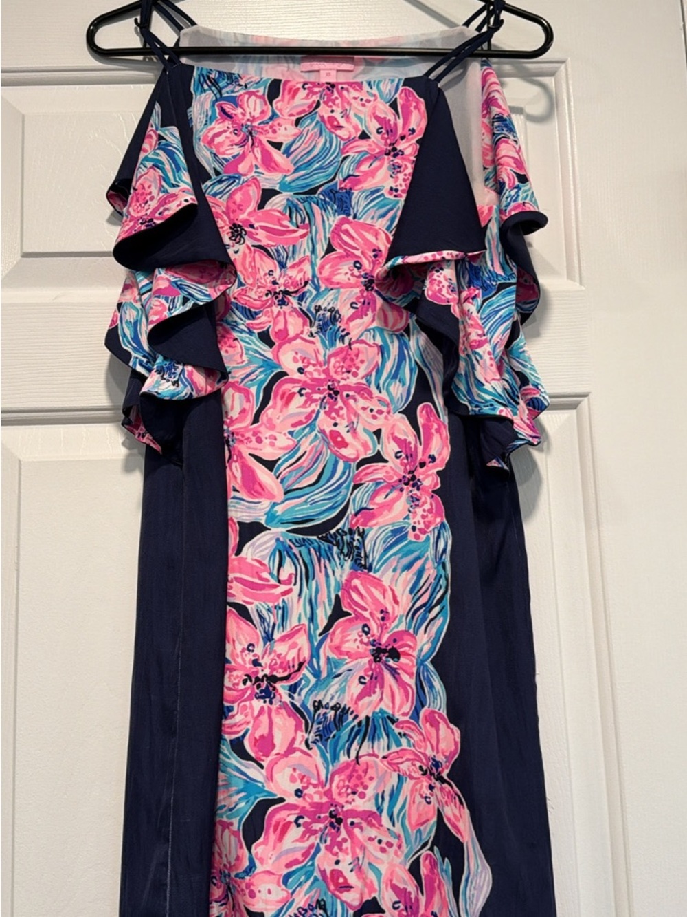 Lilly Pulitzer Pink, Blue and Aqua Floral Print Dress XS NWOT